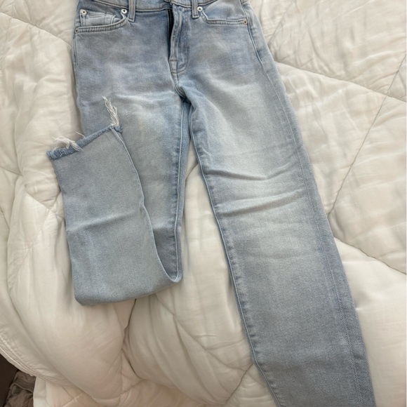 7 for all mankind stretch Roxanne ankle jeans size 24 NEVER WORN - Picture 1 of 5